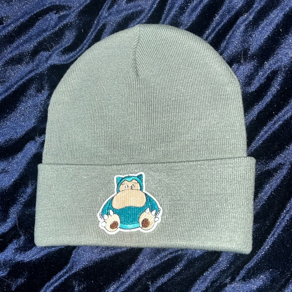 Light Green Beanie with Snorlax Patch